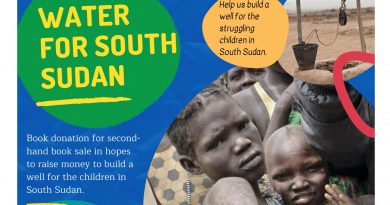 Book sale for building a well for the children in South Sudan