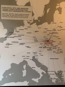 Map of all the cities (incl. Bratislava) from which deported Jews came.